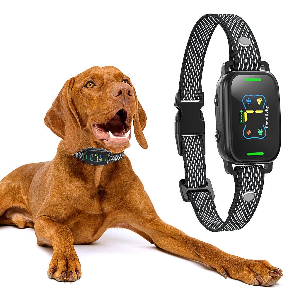 Masbrill Anti Bark Collar NO Shock Rechargeable Smart Bark Collar for Small, Medium & Large Dogs - MASBRILL