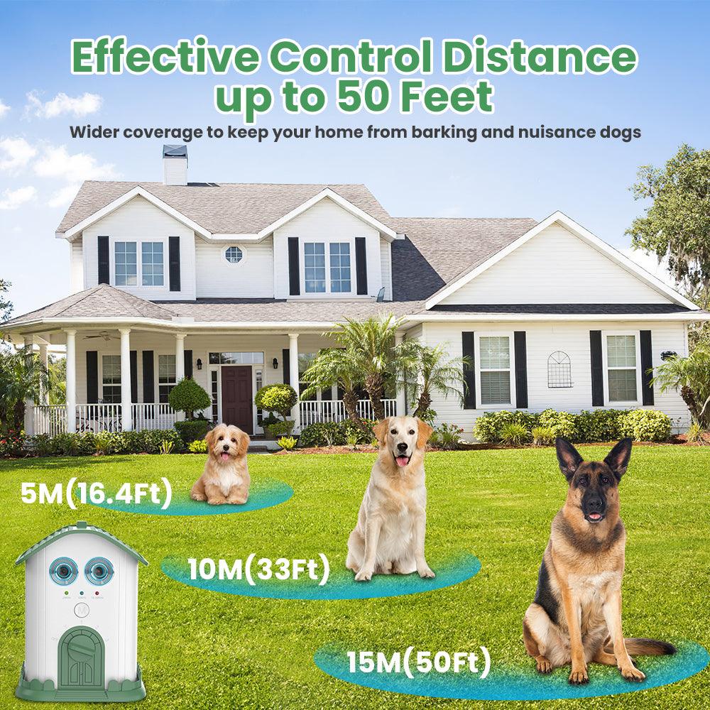 Masbrill Outdoor Ultrasonic Dog Stop Barking Control Devices to 50 Ft Range for All Dog Sizes - MASBRILL