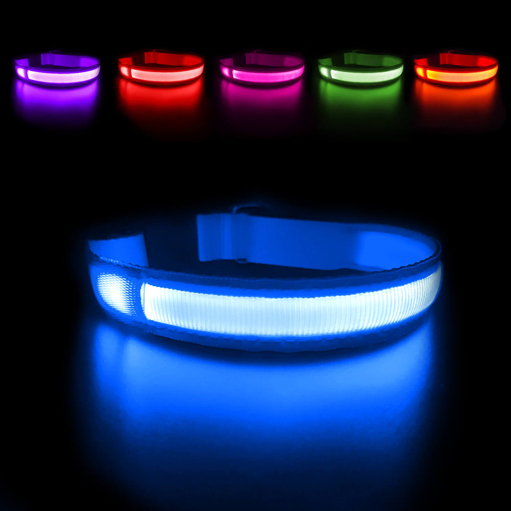 MASBRILL Rechargeable Waterproof LED Light-Up Dog Collar