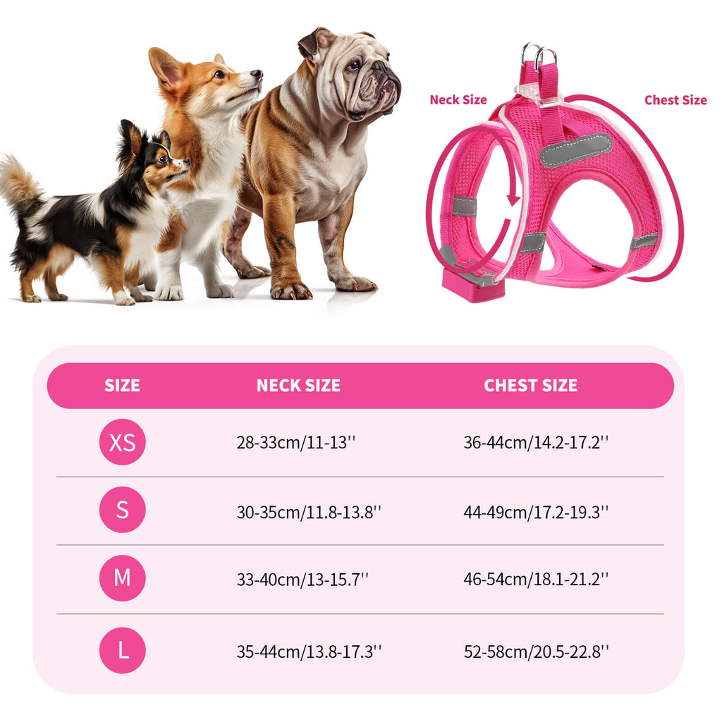 MASBRILL LED Dog Harness USB Rechargeablefor Small Dogs Adjustable Puppy Cat Harness