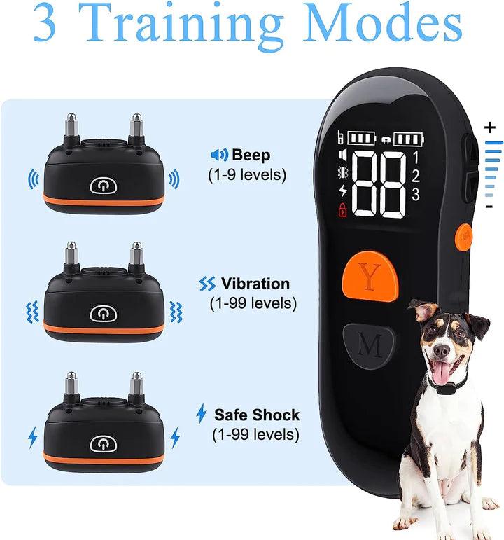 MASBRILL Dog Training Collar Waterproof Electric Shock Collar With Remote 2600Ft-925 - MASBRILL