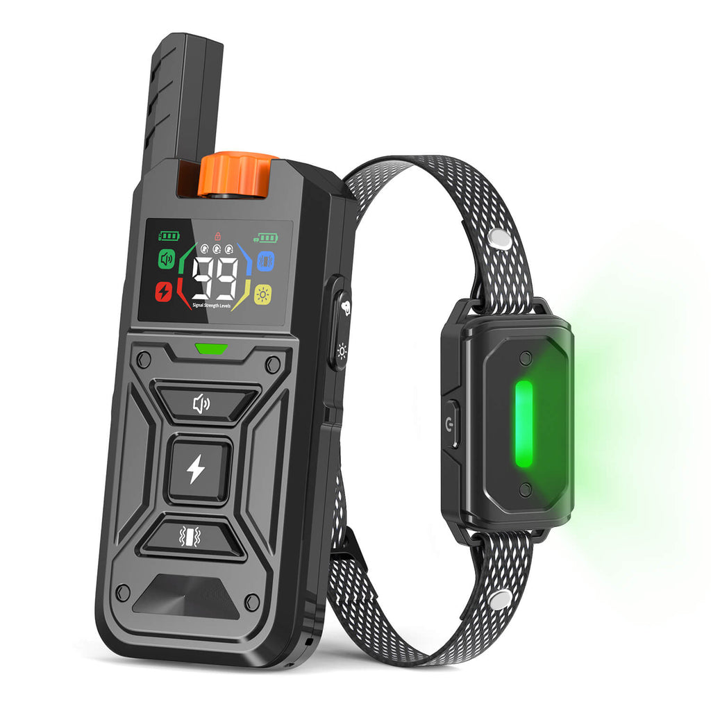 MASBRILL Dog Shock Collar LED Light Remote 2600FT Waterproof Rechargeable Dogs Training Collar System