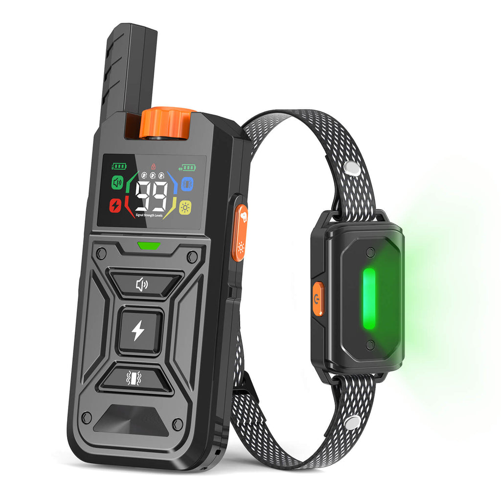 MASBRILL Dog Shock Collar LED Light Remote 2600FT Waterproof Rechargeable Dogs Training Collar System