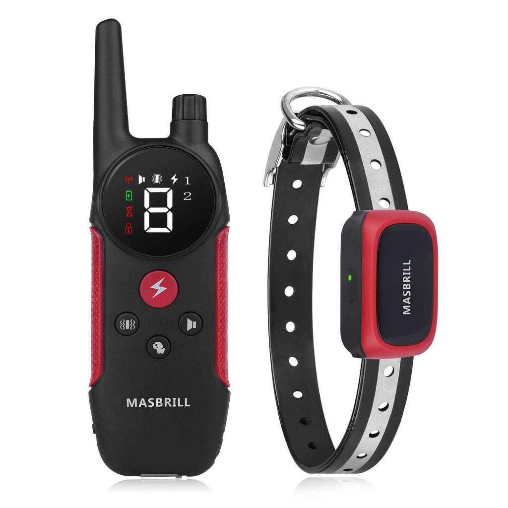 MASBRILL Dog Shock Collar with Remote Rechargeable Electric Dog Training Collar -912