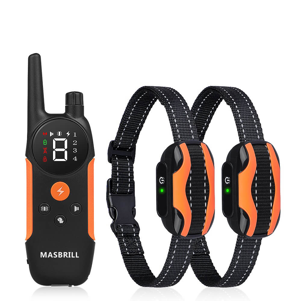 MASBRILL Dog Shock Collar with Remote Rechargeable Electric Dog Training Collar -912