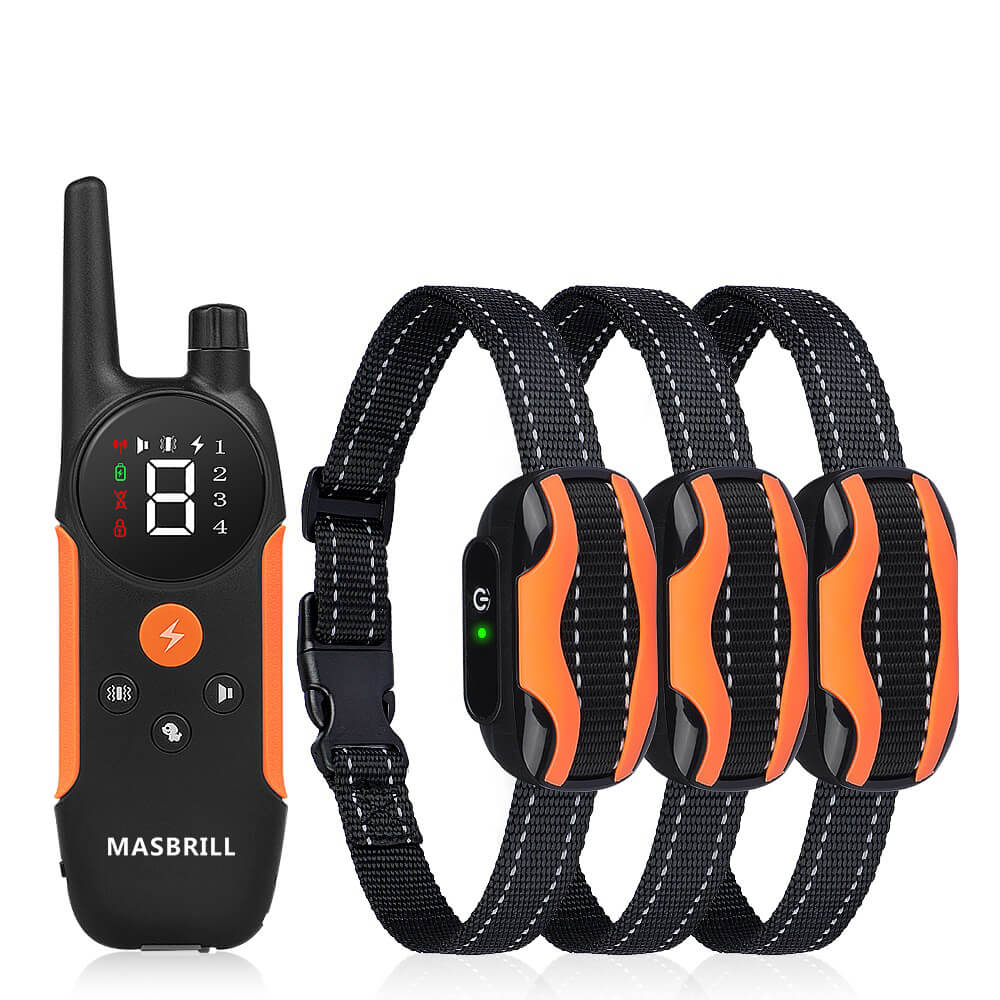 MASBRILL Dog Shock Collar with Remote Rechargeable Electric Dog Training Collar -912