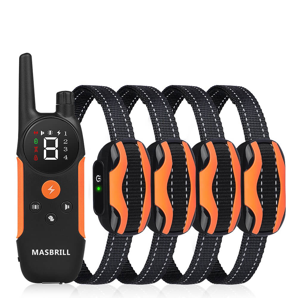 MASBRILL Dog Shock Collar with Remote Rechargeable Electric Dog Training Collar -912