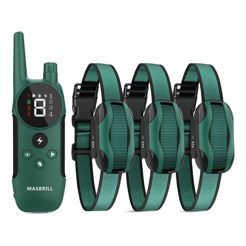 MASBRILL Dog Shock Collar with Remote Rechargeable Electric Dog Training Collar -912