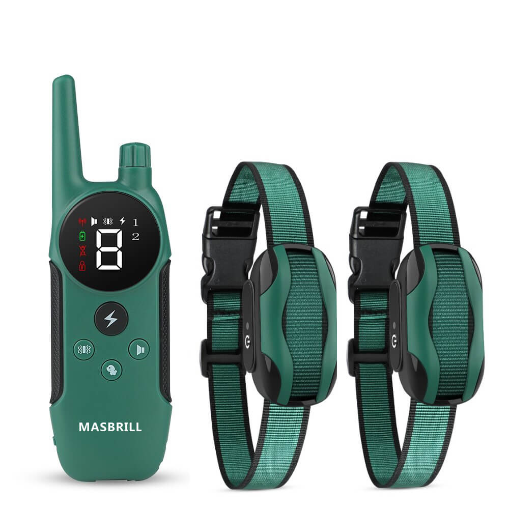 MASBRILL Dog Shock Collar with Remote Rechargeable Electric Dog Training Collar -912