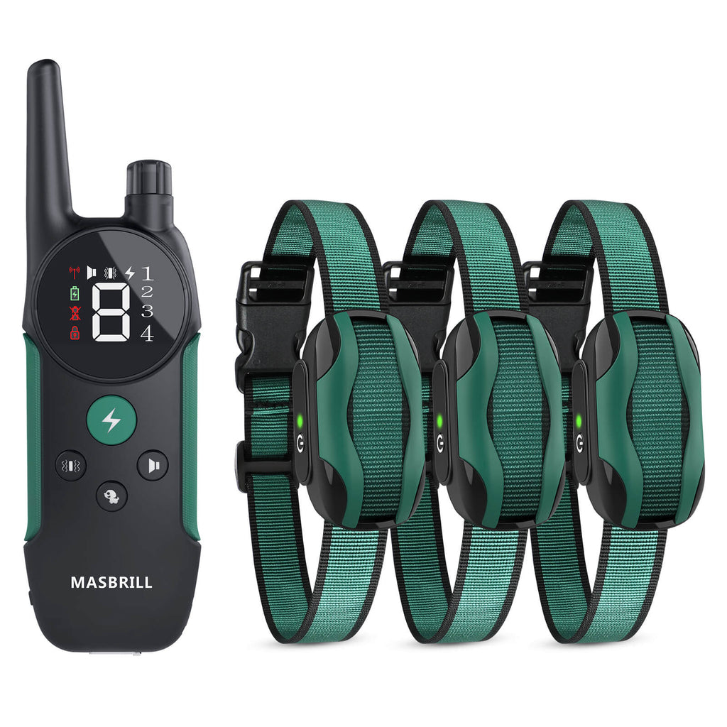 MASBRILL Dog Shock Collar with Remote Rechargeable Electric Dog Training Collar -912