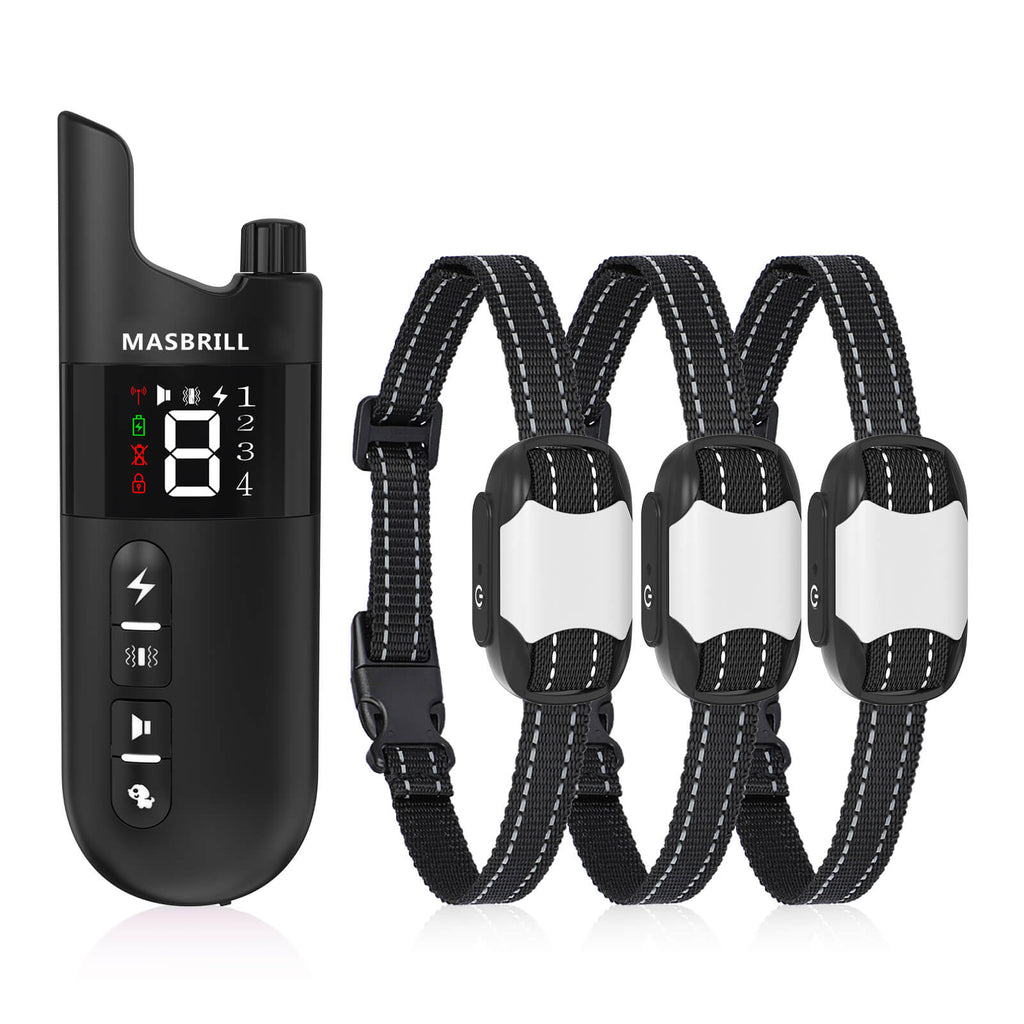 MASBRILL Rechargeable IPX7 Waterproof Dog Training Collar-913-2000ft