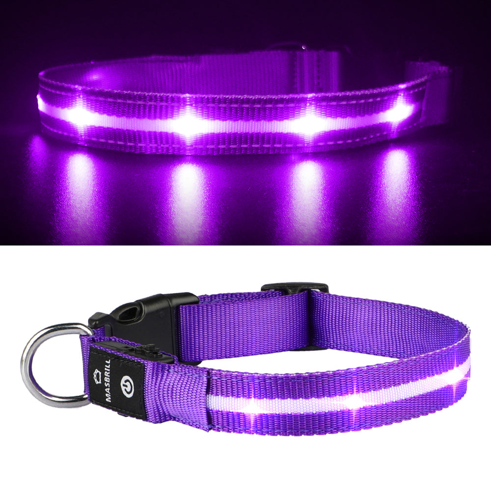 MASBRILL Led Glow Flashing Dog Collar、best dog collar