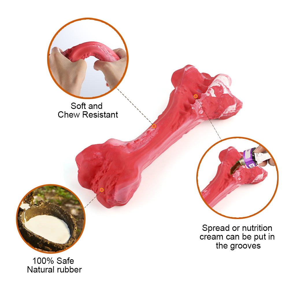 MASBRILL Natural Rubber Bone Dog Toy、best dog toys