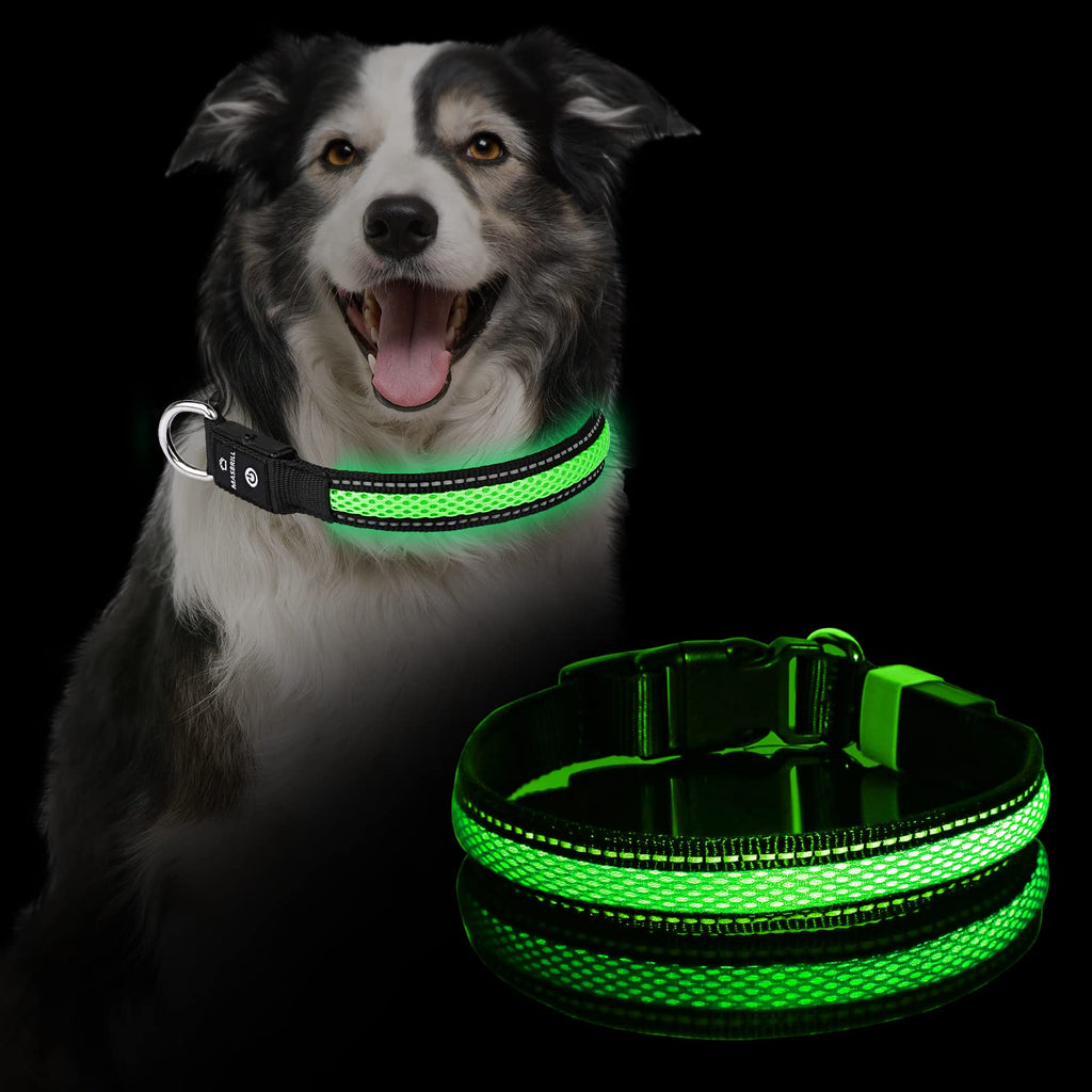 MASBRILL LED Adjustable Soft Mesh Dog Collar、best dog collar