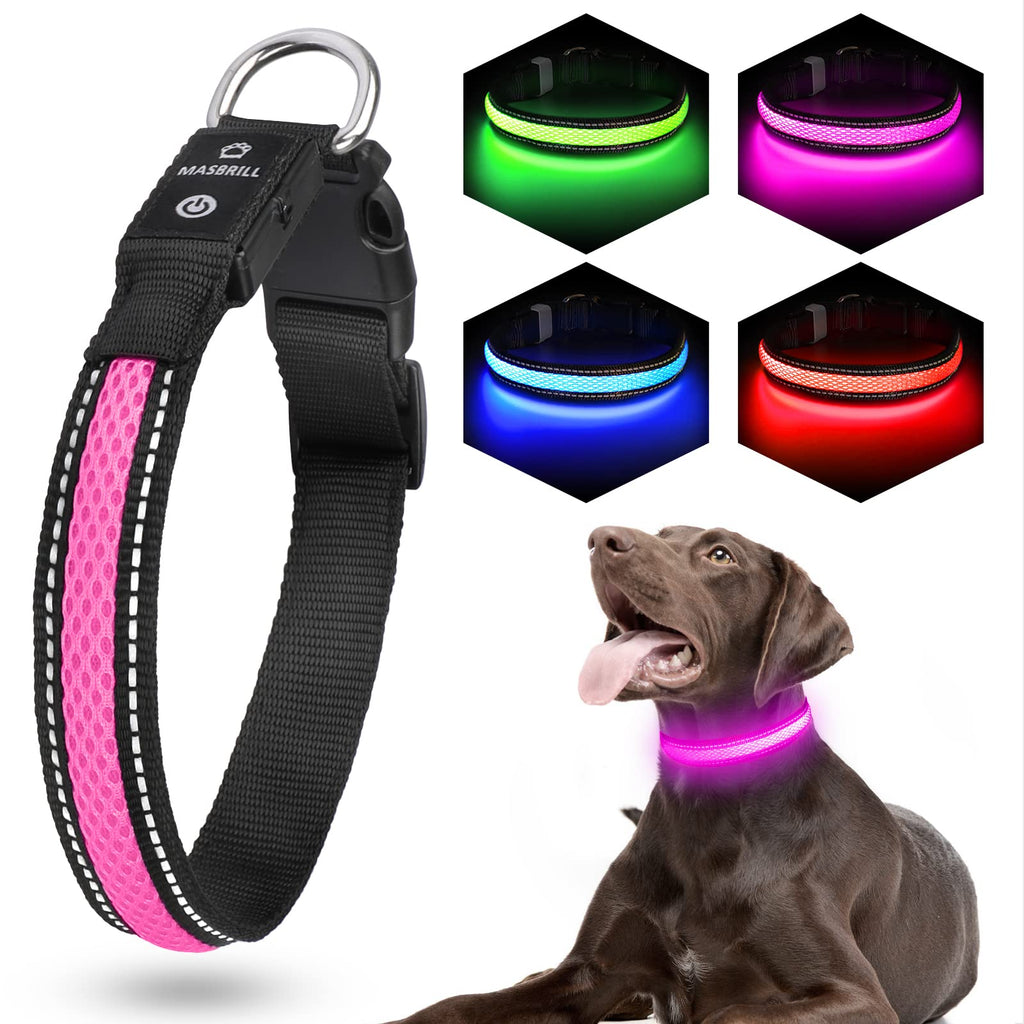 MASBRILL LED Adjustable Soft Mesh Dog Collar、best dog collar