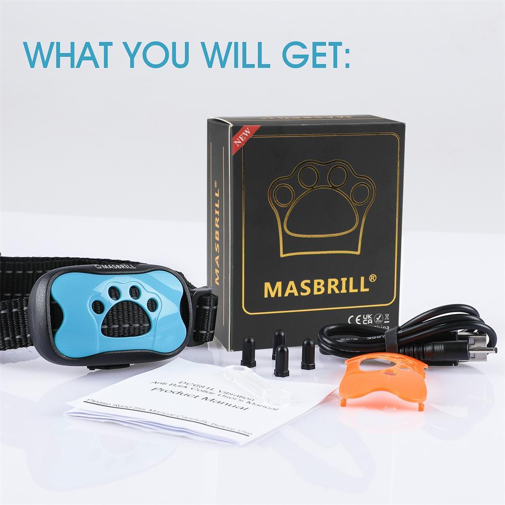 MASBRILL Rechargeable Multifunctional Dog Barking Collar-DC681L - MASBRILL